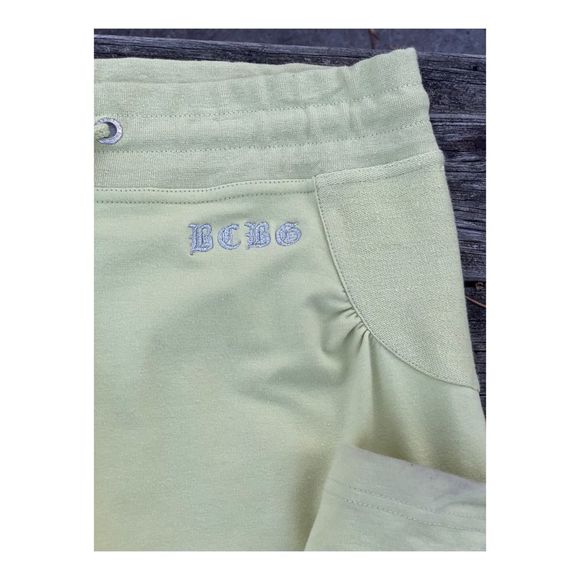 BCBGMaxazria Y2K Track Suit Chartreuse Flare Cuff Stretch Jersey Knit Sz M - Picture 7 of 16